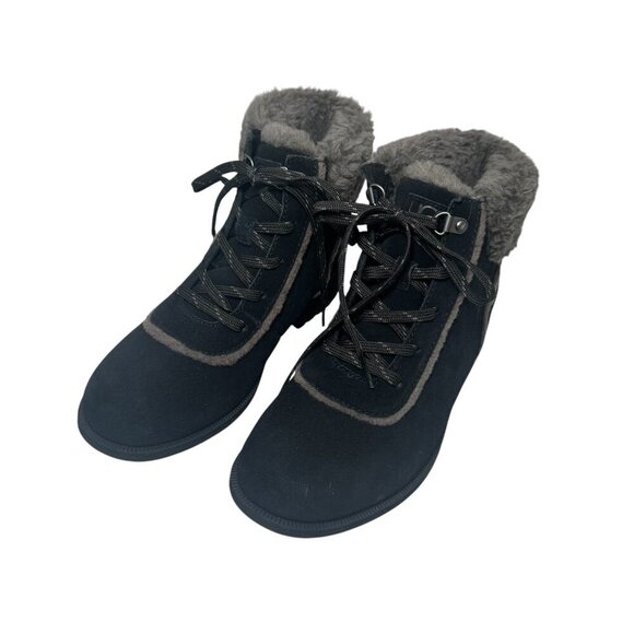 UGG Bodie Fur Lace Up Boots Womens 7 Cozy Waterproof Outdoors Suede New - Picture 4 of 10